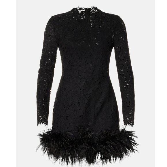 SAU LEE Mara Black Lace Dress Size 10 - Picture 4 of 12